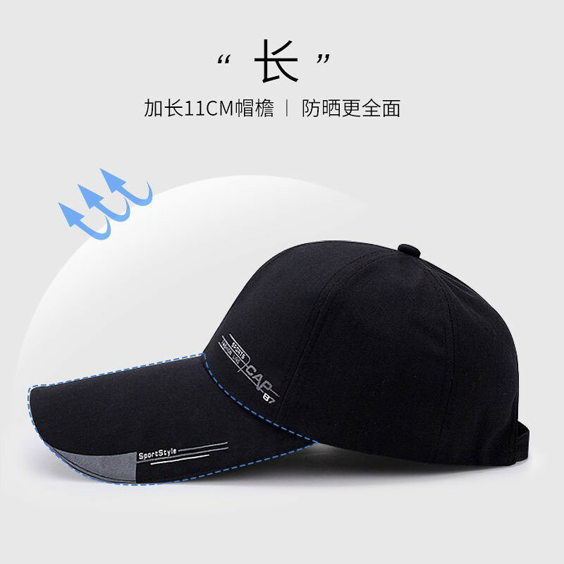 【買一送一】帽子男春夏季遮陽防曬棒球帽戶外釣魚休閑太陽鴨舌帽 4