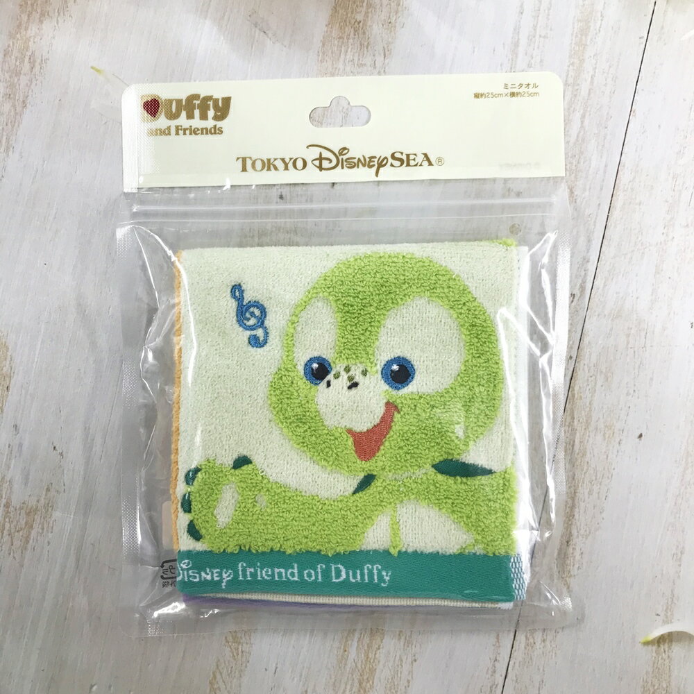 日本東京迪士尼海洋 Duffy and Friends 綿100% 手帕 方巾(海龜)｜小鶴日貨