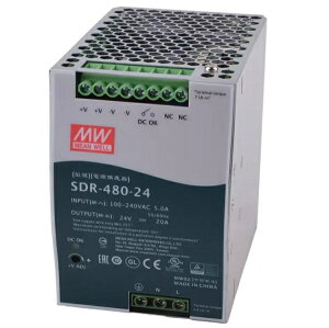 SDR-480-24 DIN導軌電源 480W 24V 20A MEAN WELL AC/DC DIN 導軌電源供應器(含稅)【佑齊企業 iCmore】