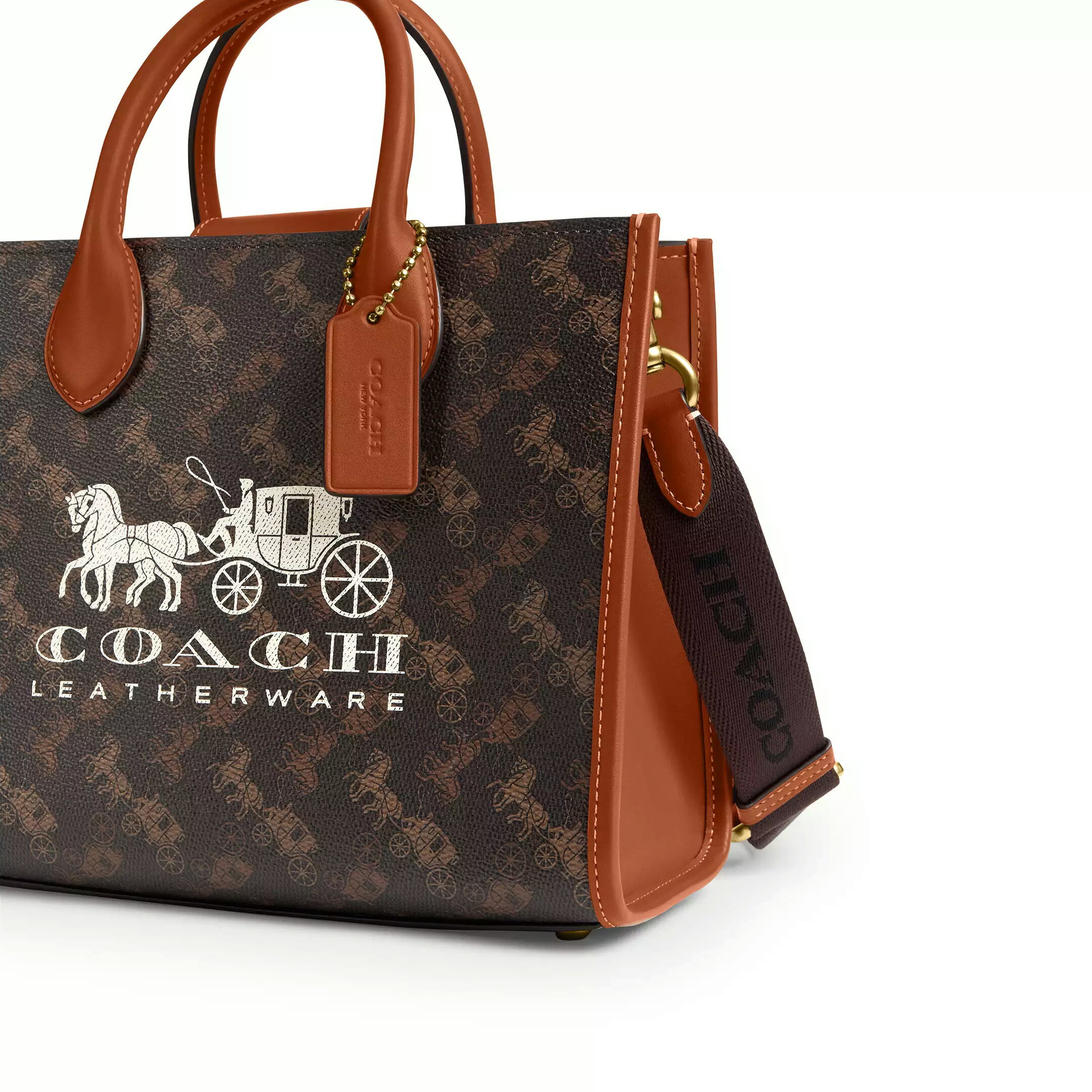 精選★COACH Ace26 Logo馬車印花 中號托特單肩斜跨斜背包 手提包 CR680~【購物節優惠★菲尼斯 國際精品↘3折起】 9