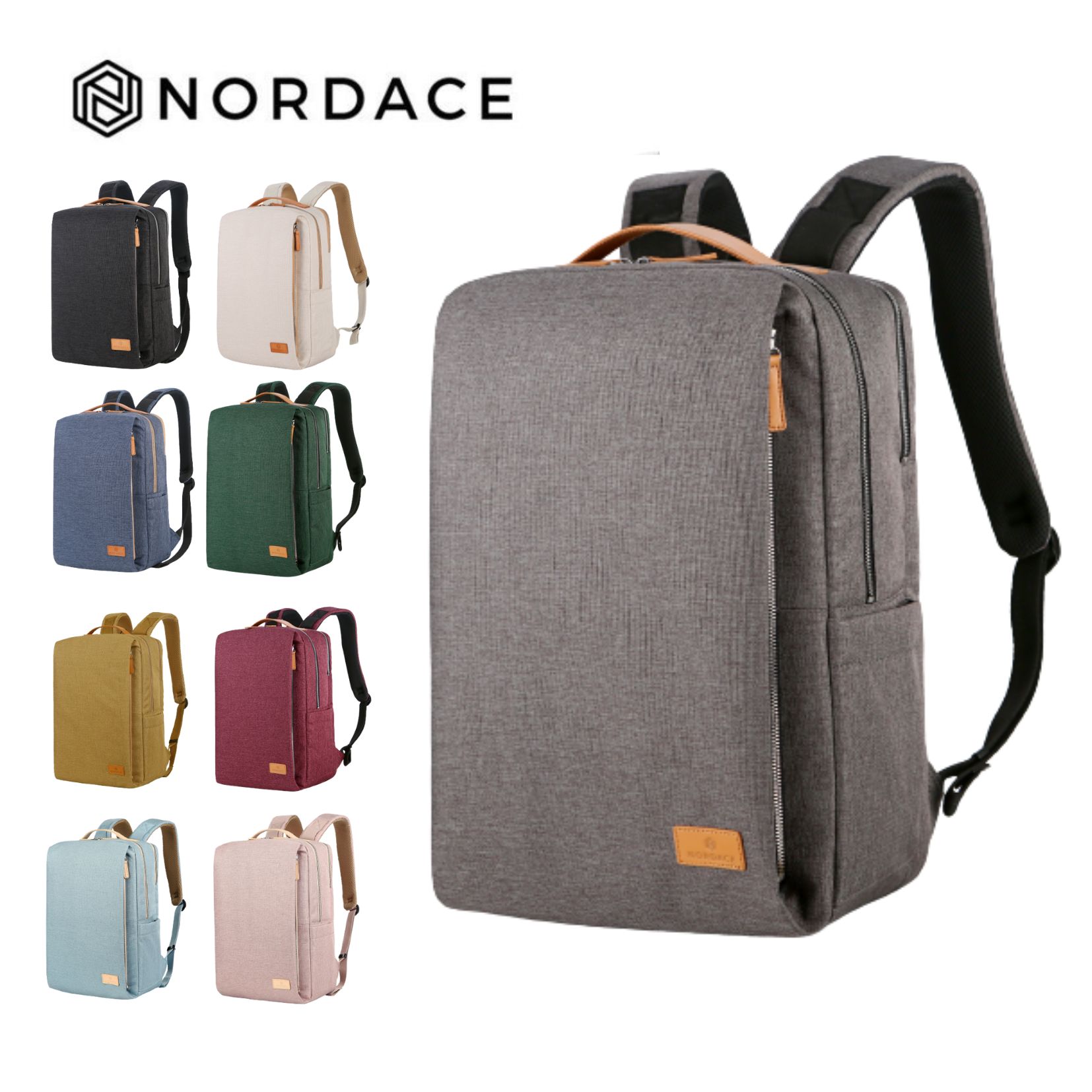 Nordace Siena – 旅行背包 後背包 雙肩包 筆電包 電腦包 旅行包 休閒包 防水背包- 灰色