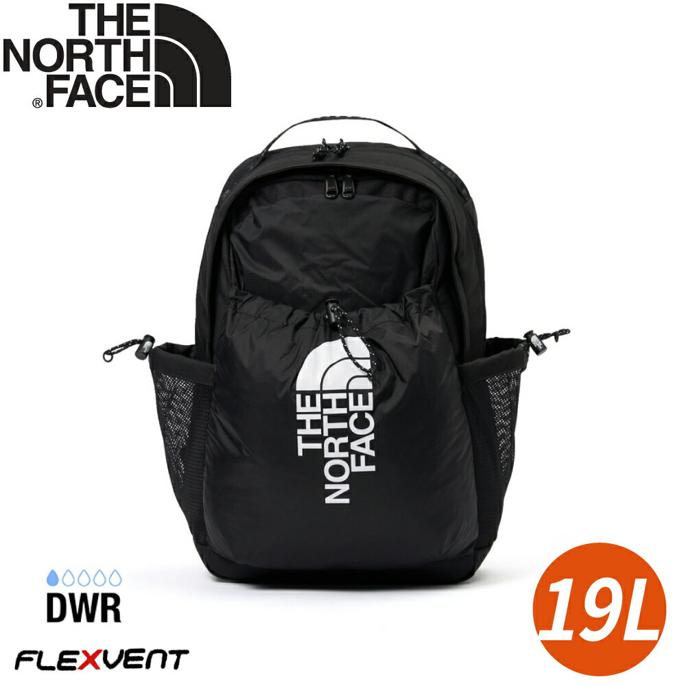 【The North Face 19L 防潑水休閒後揹包《黑》】52TB/電腦包/休閒揹包/通勤揹包/肩揹包/攻頂包