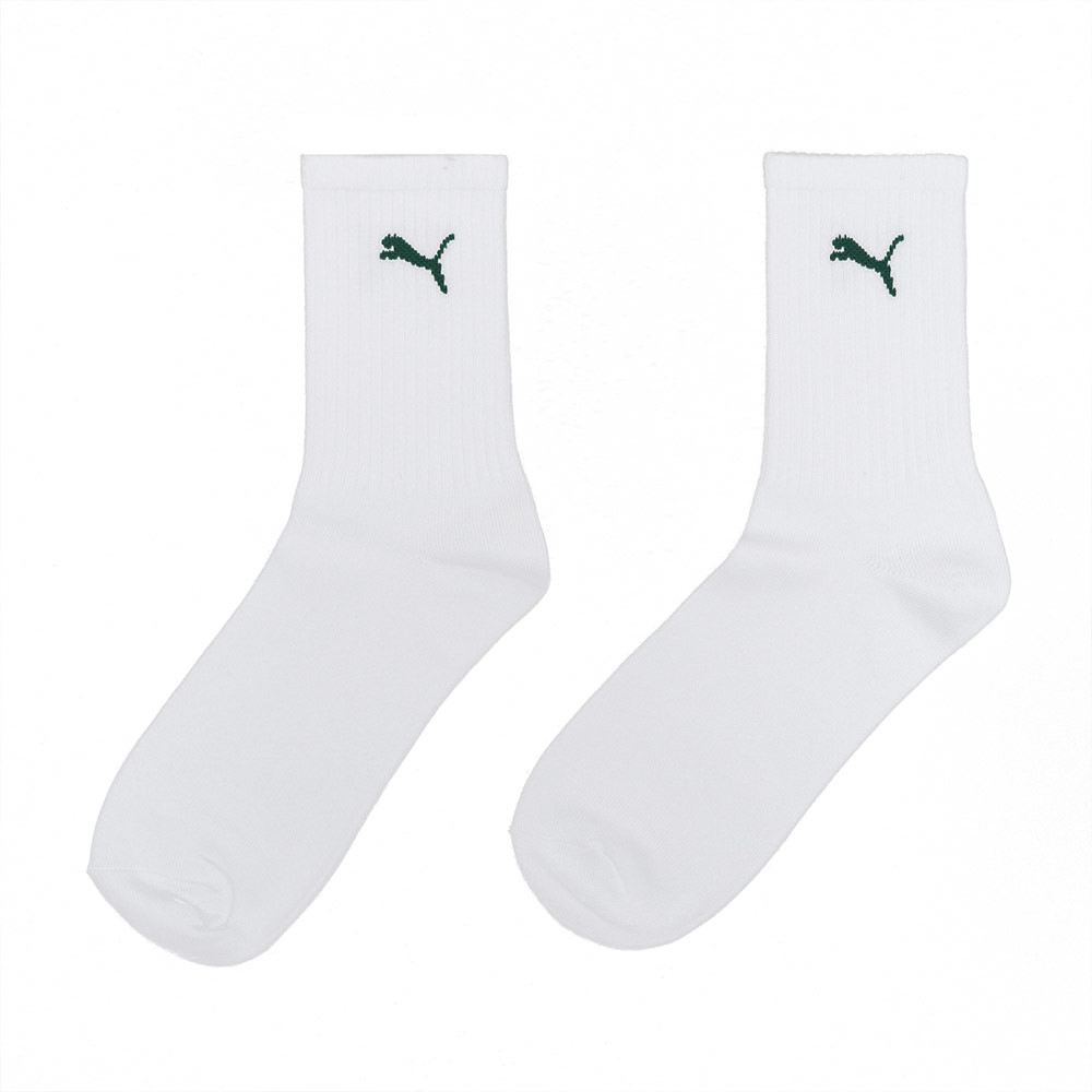 【全館滿額折】 Puma Classic Crew 白綠 跳豹 襪子 長襪 中筒襪 男女款 H6009【新竹皇家BB134515】