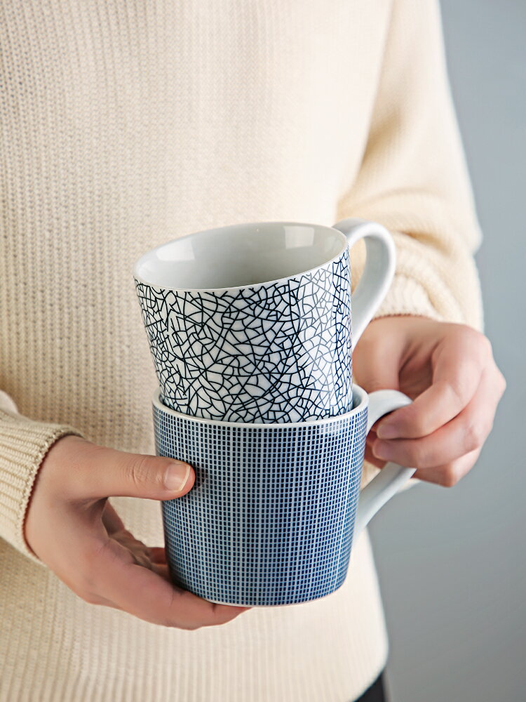 馬克杯創意陶瓷杯子女辦公室茶杯簡約咖啡杯大容量家用水杯牛奶杯