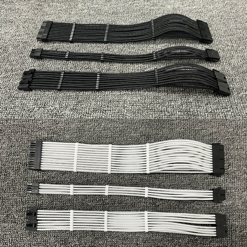電腦電源延長線CPU主機板24P顯卡延長線定製線包網編織線模組延長線【北歐家居生活】