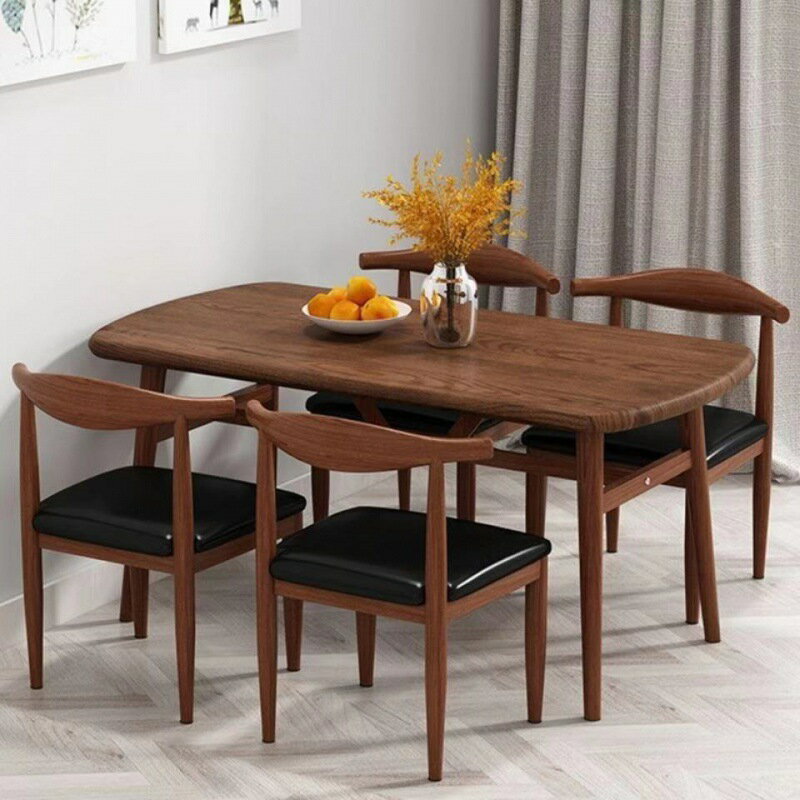 桌子 桌子椅子 一套餐桌餐桌椅組合小戶型咖啡廳長方形4人6人