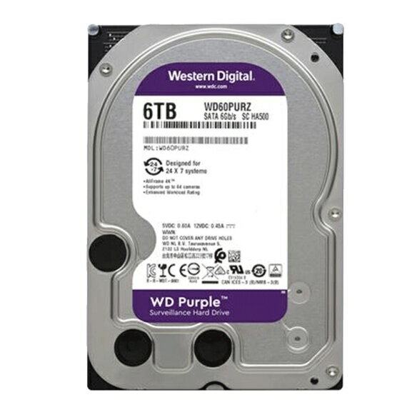 含稅附發票 WD 威騰 紫標 6TB 3.5吋監控系統硬碟 WD62PURZ 電腦硬碟 三年保固 SATA3.0