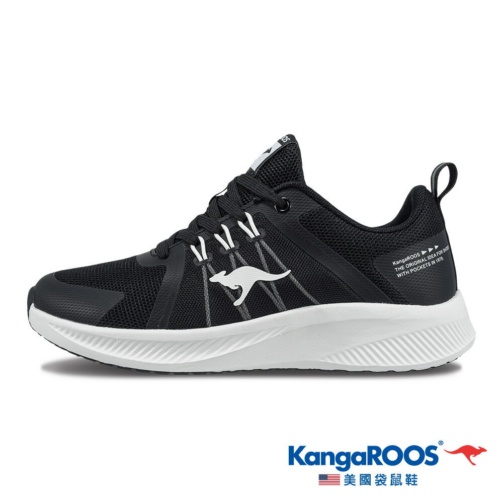 KangaROOS美國袋鼠鞋 女鞋 RUN HOVER 透氣 輕量 運動鞋 慢跑鞋 [KW32140] 黑【巷子屋】