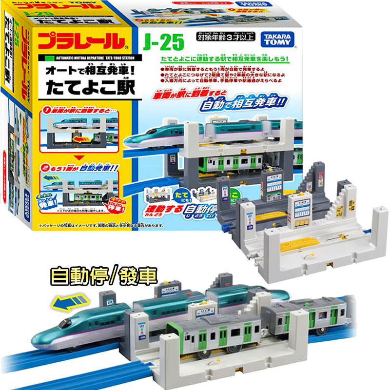 【Fun心玩】TP91379  J-25 橋上車站 火車軌道場景組 PLARAIL 鐵道王國 火車玩具 場景 生日禮物