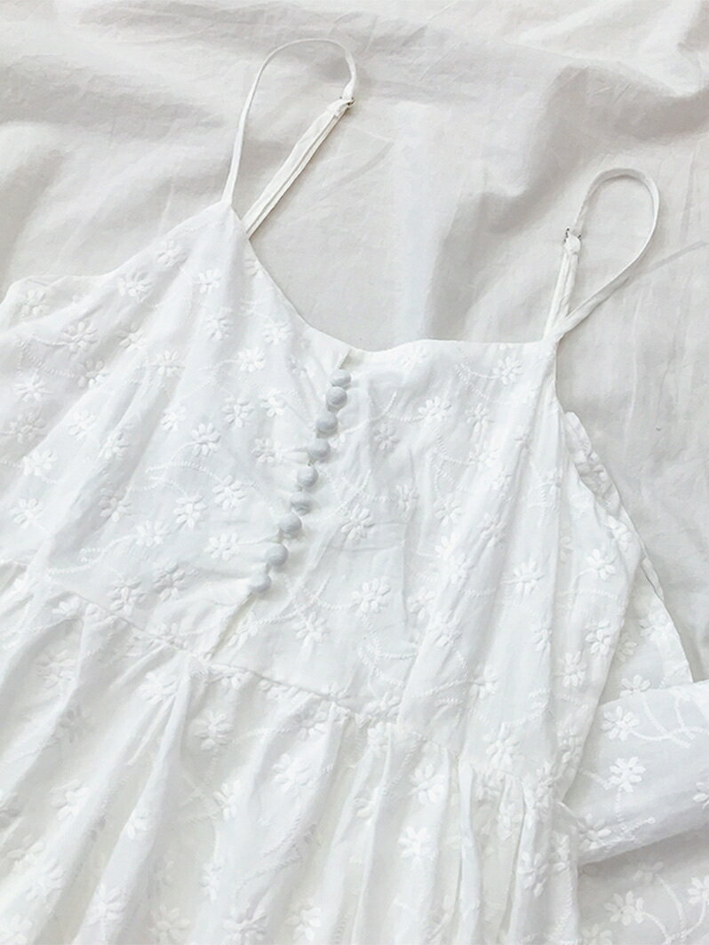 年新款小個子吊帶裙仙女超仙氣森系夏季日系古著連衣裙長裙子