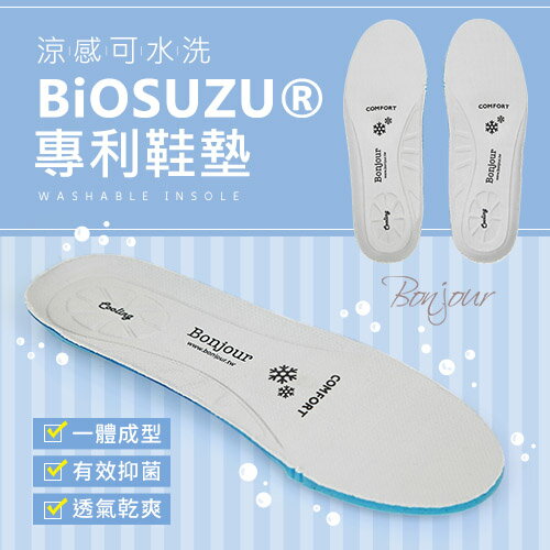 (現貨)BONJOUR☆可水洗抗菌BiOSUZU®專利涼感鞋墊E.【ZBJ-05IN】35-42 I.