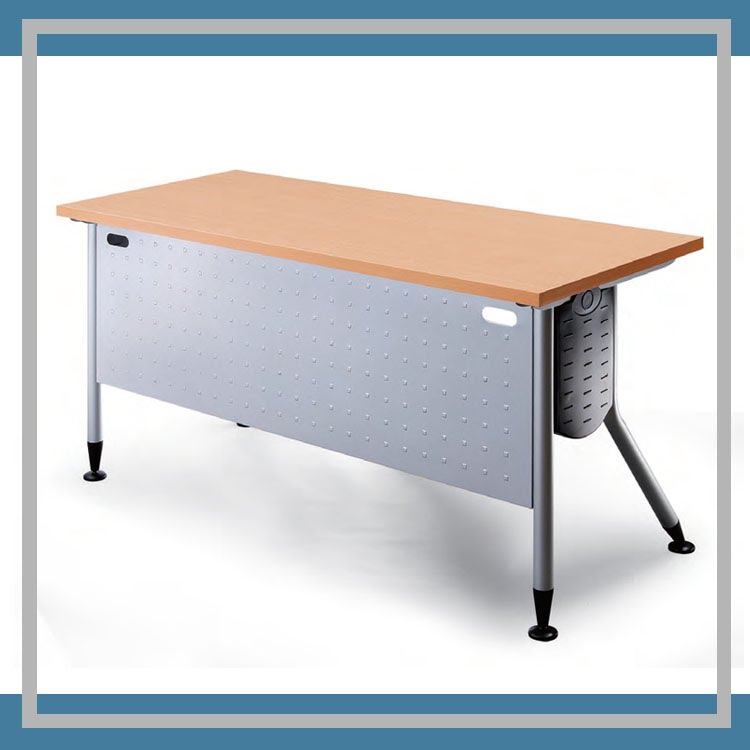 『商款熱銷款』【辦公家具】KRS-106WH 銀桌腳+白櫸木桌板 辦公桌 書桌 桌子