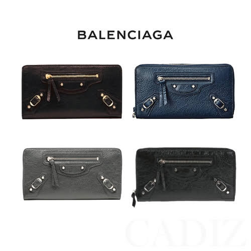 法國正品 Balenciaga CLASSIC CONTINENTAL ZIP AROUND 羊皮拉鍊長夾 253036