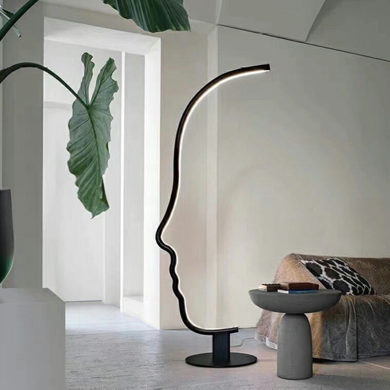意大利設計師創意個性客廳沙發臥室書房現代簡約藝術人臉形落地燈