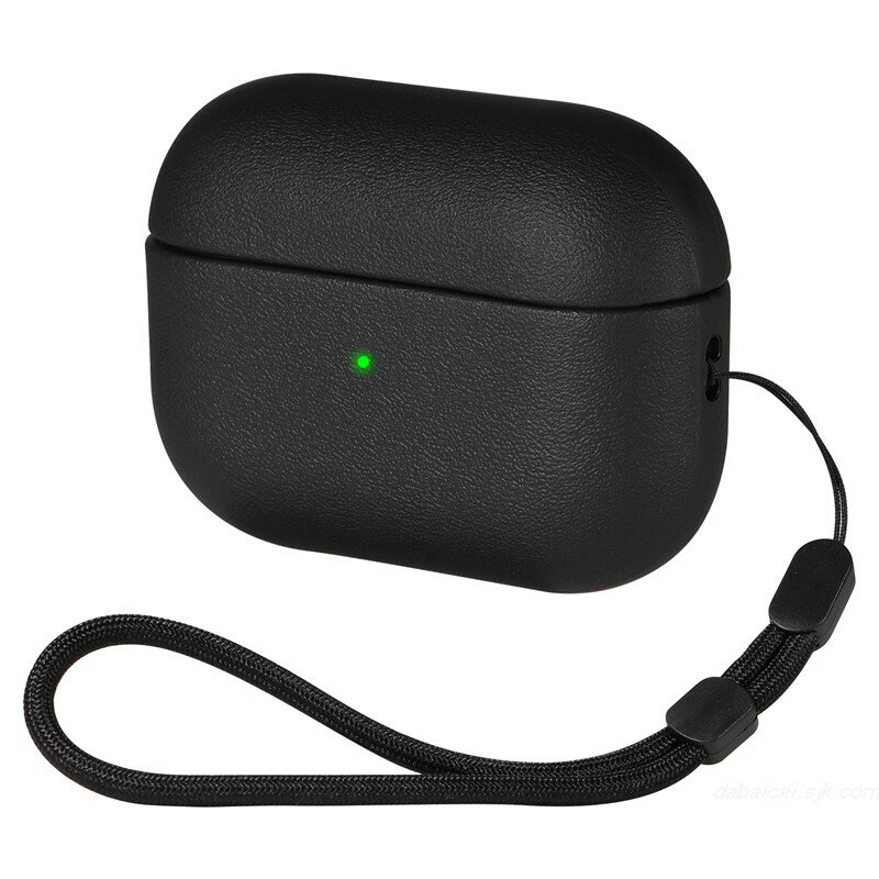 簡約純色皮紋適用airpods pro2代蘋果無線藍芽耳機套高級感3代1代