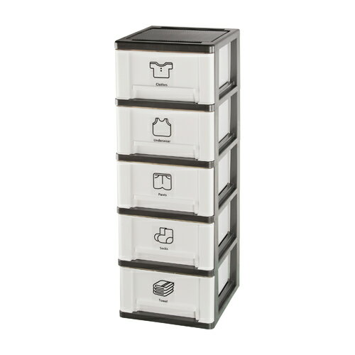 KEYWAY聯府 亞士都五層櫃(附輪)FV-508(白)收納 置物 抽屜櫃 整理【愛買】 1