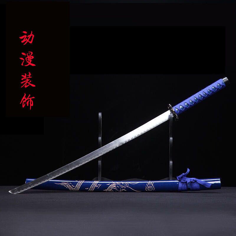 【新品】正品手工一體高碳鋼唐橫刃動漫裝飾武術長刀劍影視道具“未開刃” 6