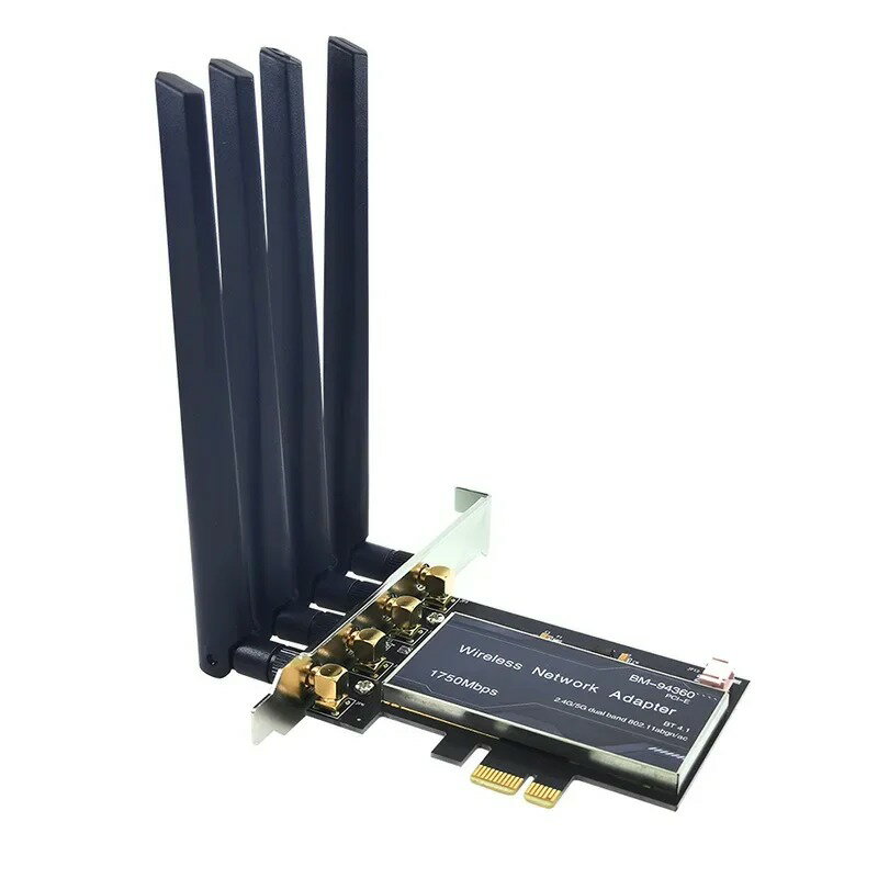 【日本代購】博通Bcm94360 5G雙頻千兆PCIe桌上型電腦無線網路卡4.1藍芽Mac OS免驅