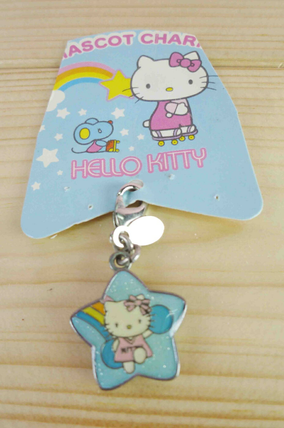 【震撼精品百貨】Hello Kitty 凱蒂貓 KITTY吊飾拉扣-聖誕系列-星星 震撼日式精品百貨
