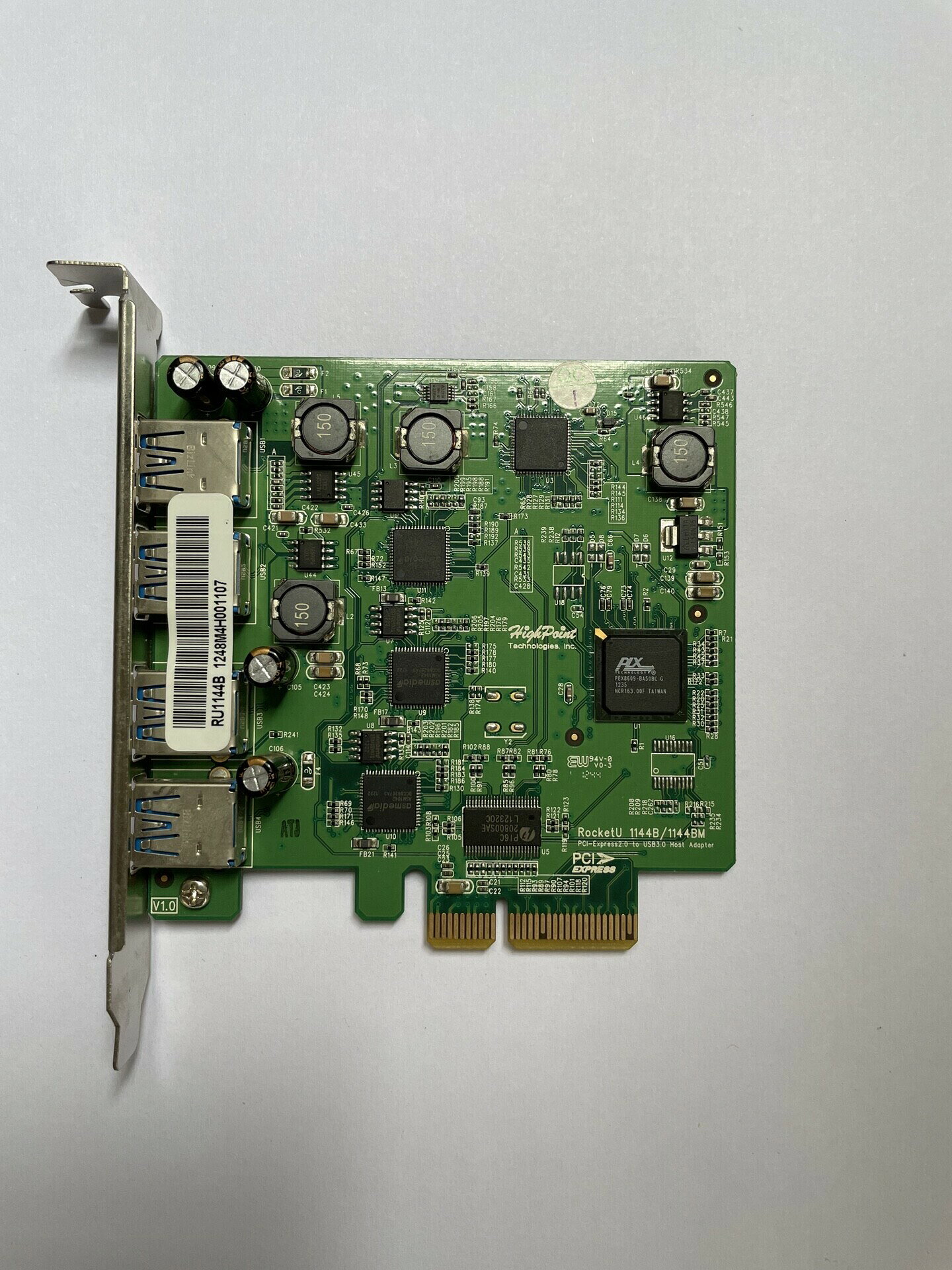 超高速 RocketU 1144B USB3.0四通道擴充卡 PCI-E轉接 電腦升級 高效傳輸 外接裝置必備