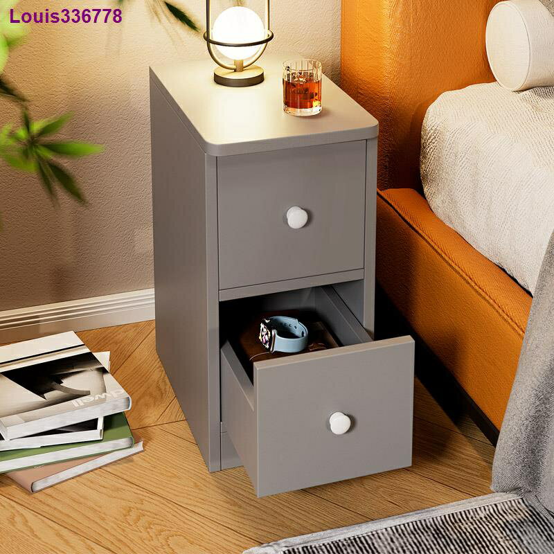 小型床頭柜簡約現代臥室超窄床邊柜出租房用小柜子簡易床頭置物架
