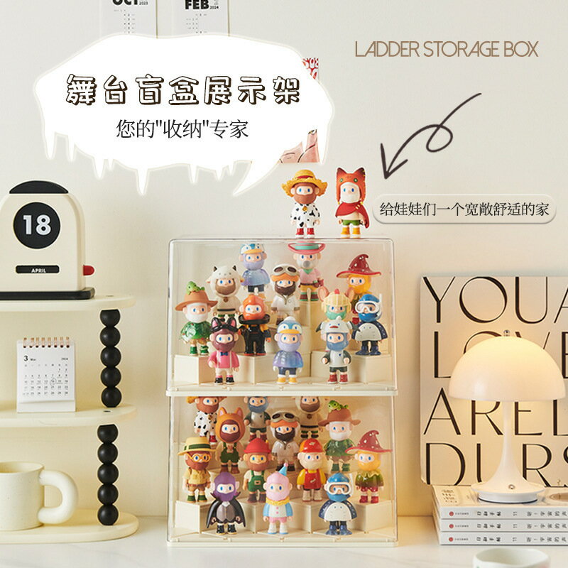 快速出貨 公司貨 盲盒收納盒手辦公仔展示架防塵透明樂高積木展示盒泡泡瑪特手辦盒