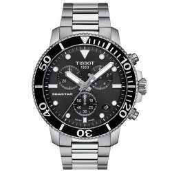 TISSOT 天梭表 T1204171105100 海洋之星潛水腕錶/黑 45.5mm