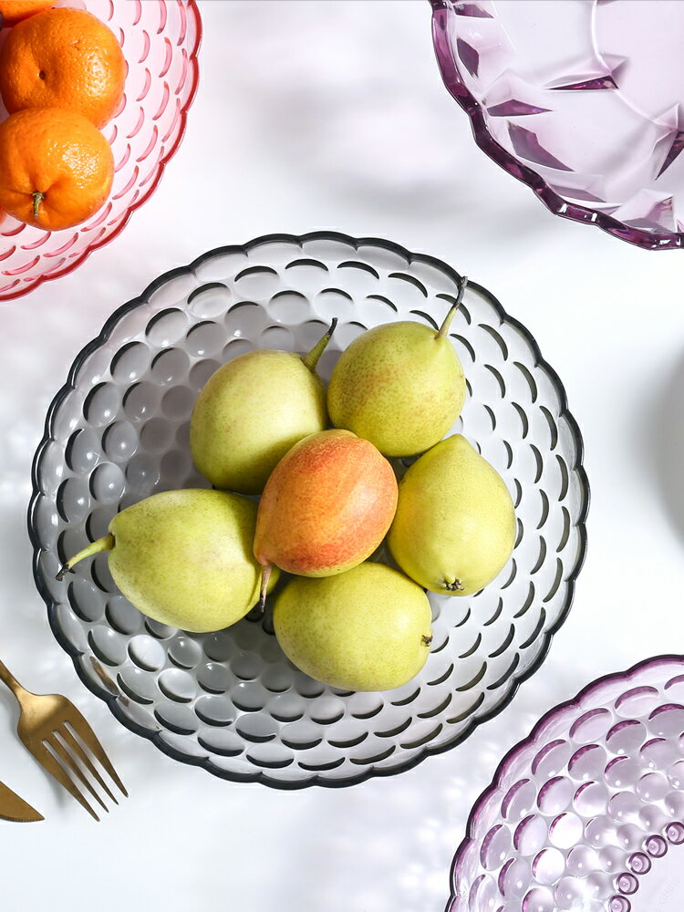 塑料水果盤透明干果盤歐式客廳大號零食盤現代簡約創意糖果盤家用