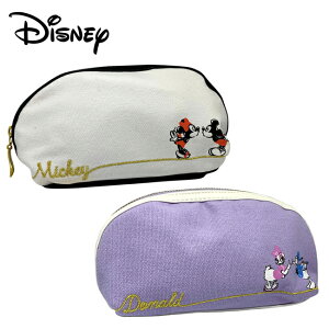 【日本正版】迪士尼 半月型 化妝包 收納包 鉛筆盒 筆袋 米奇 米妮 唐老鴨 黛西 Disney