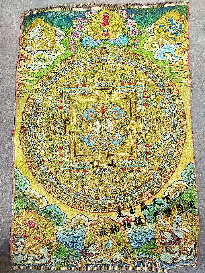 西藏唐卡佛像 織錦繡絲綢刺繡掛畫 尼泊爾布畫 金剛壇城 唐卡畫像