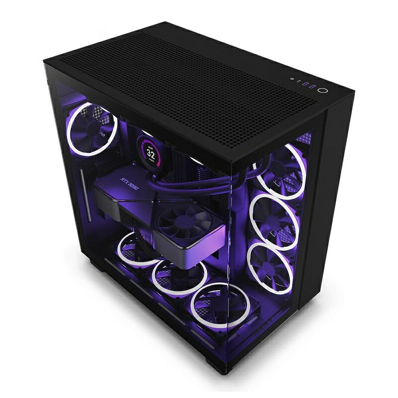 【享最高折300】NZXT 恩傑 H9 Flow 全透側電腦機殼 黑色/白色 1
