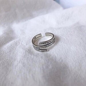 S925純銀戒指潮女泰銀復古小眾設計多層開口戒ins簡約冷淡風指環