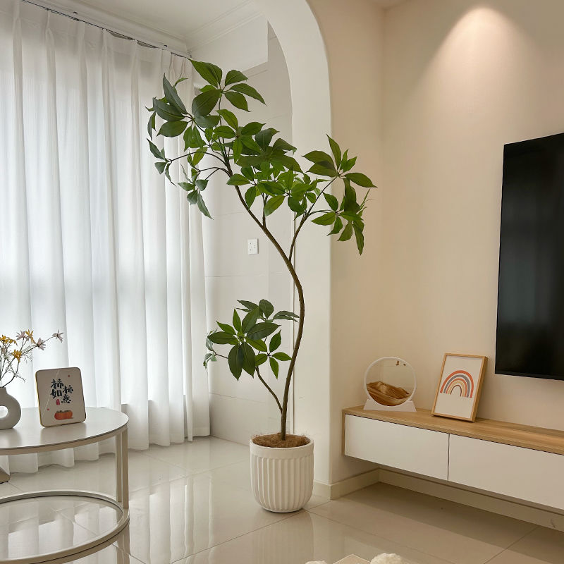 人造花 仿真植物 模擬樹 模擬綠植 模擬擺飾 態樹舍高階模擬綠植大型假樹高階輕奢客廳室內造景軟裝盆栽擺件137S 快速出貨