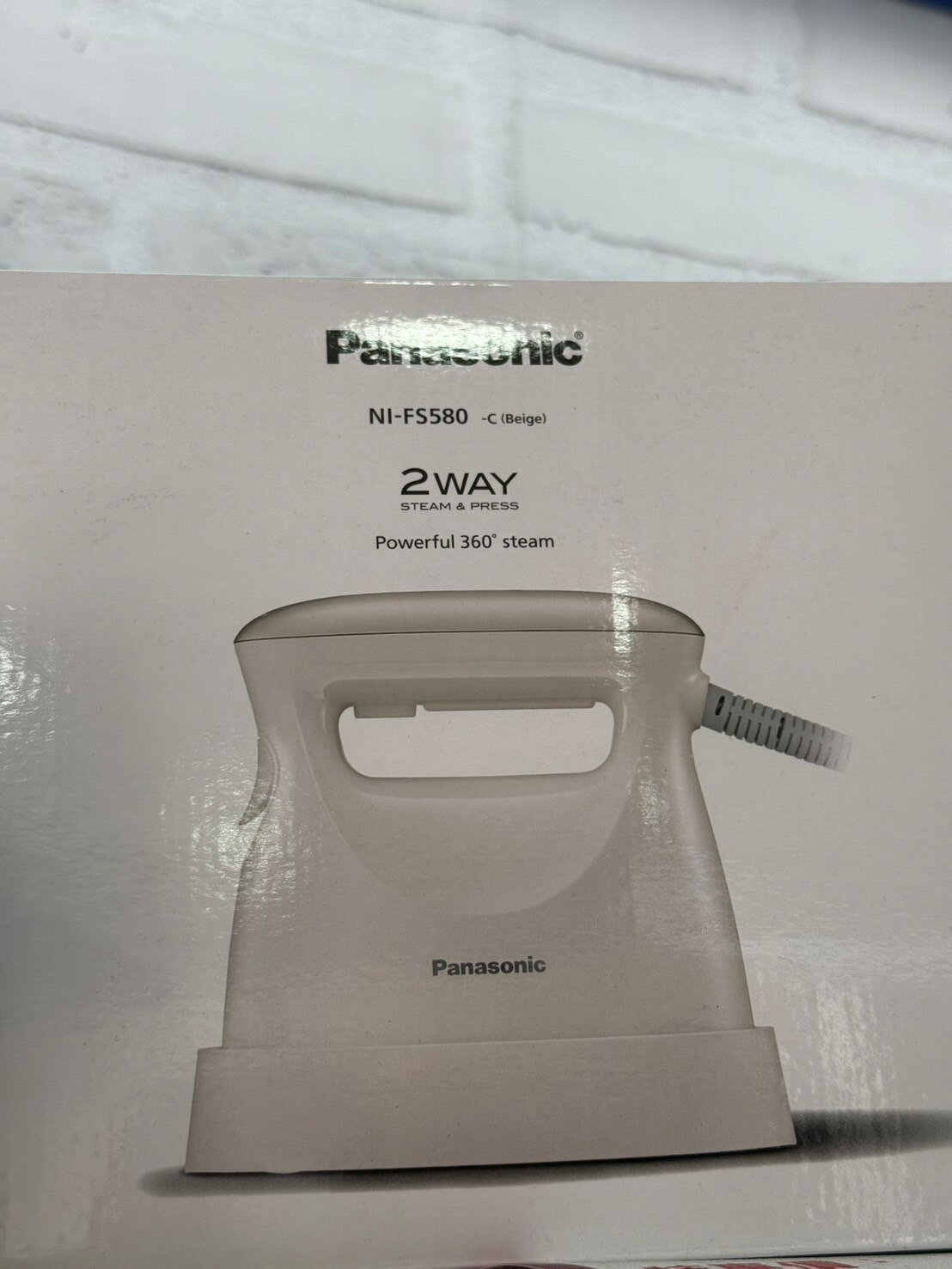 領券獨家最高9折【Panasonic】平燙掛燙2in1蒸氣電熨斗(NI-FS580)(酷黑寶石/杏仁釉彩)