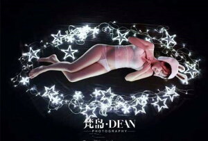 五角星LED串燈2018新款婚紗攝影道具旅拍創意夜景燈創意拍照道具