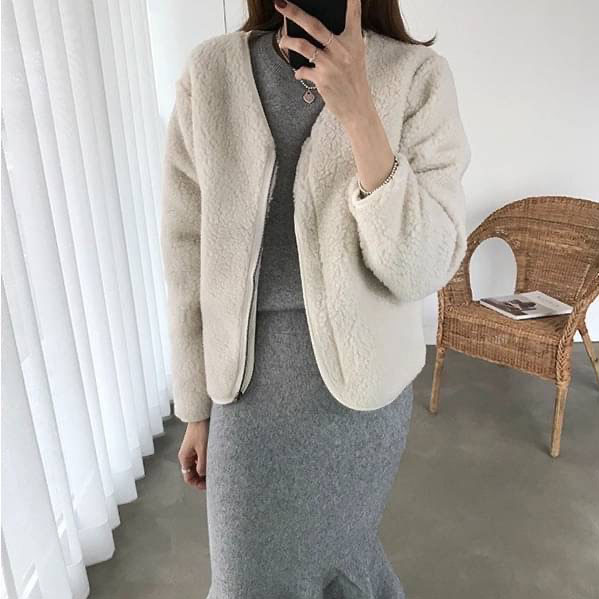 正韓 泰迪熊毛 羊羔毛 外套 QQ毛 毛毛 絨毛 大衣 顯瘦 保暖 韓國 4