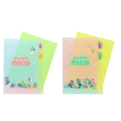 (網路限定販售) 超級瑪利歐 L型A4五夾層資料夾【九乘九購物網】