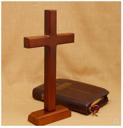 台灣現貨 十字架擺件 基督裝飾 掛件 雅歌禮品 簡潔十字架 擺件 家庭祭壇 書桌 臥室 純實木 禮盒包裝