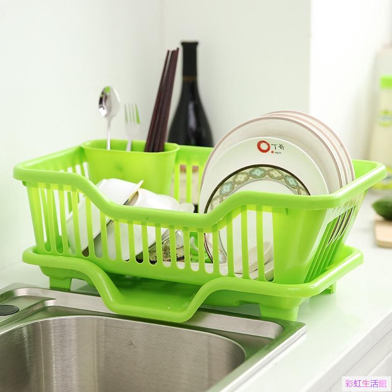 碗架塑料單層瀝水滴水碗碟架碗筷收納置物架廚房碗架收納