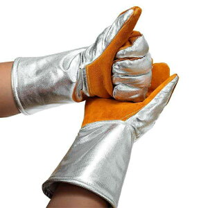 耐高溫手套 隔熱手套 防燙鋁箔手套 耐高溫熔煉五指鋁箔手套 隔熱防輻射熱加厚隔熱鋁箔手套