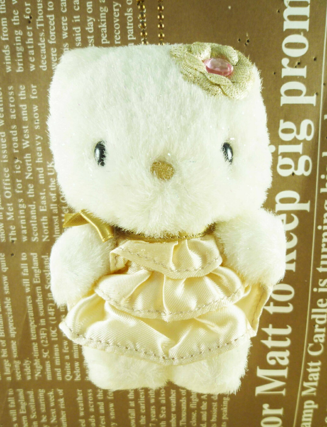 【震撼精品百貨】Hello Kitty 凱蒂貓 HELLO KITTY絨毛吊飾-禮服 震撼日式精品百貨