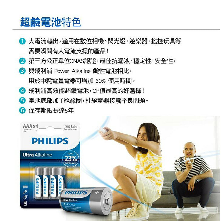 ✨國際品牌📦 PHILIPS 飛利浦 3號超鹼電池 4號超鹼電池 4入 #丹丹悅生活 1
