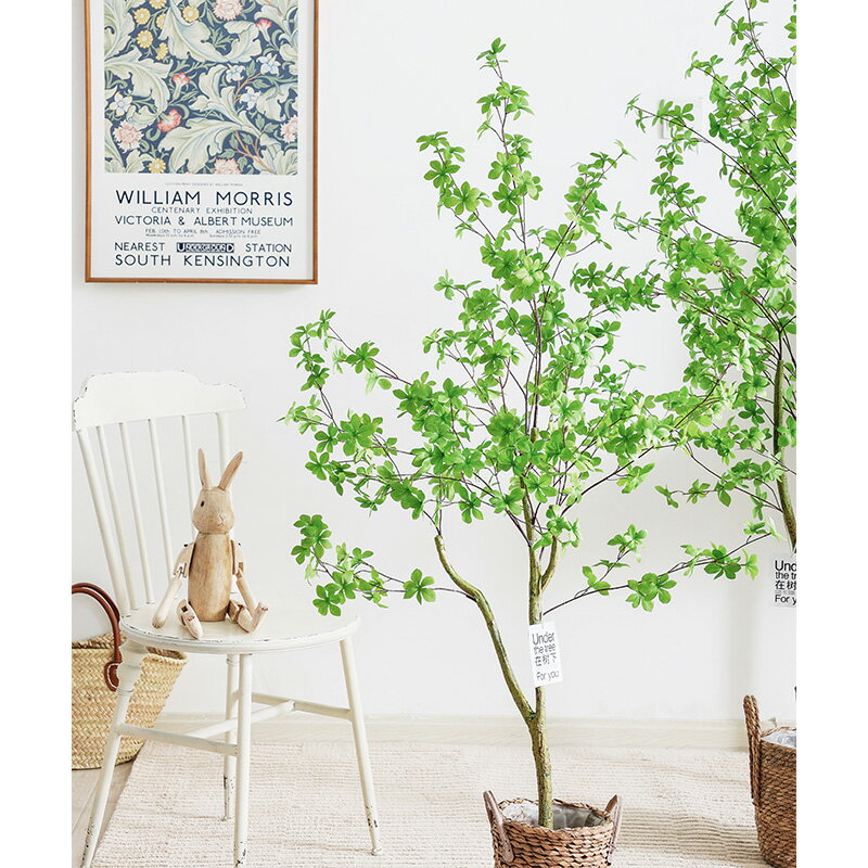 北歐風仿真綠植擺件吊鐘植物馬醉木室內客廳裝飾假樹落地盆栽