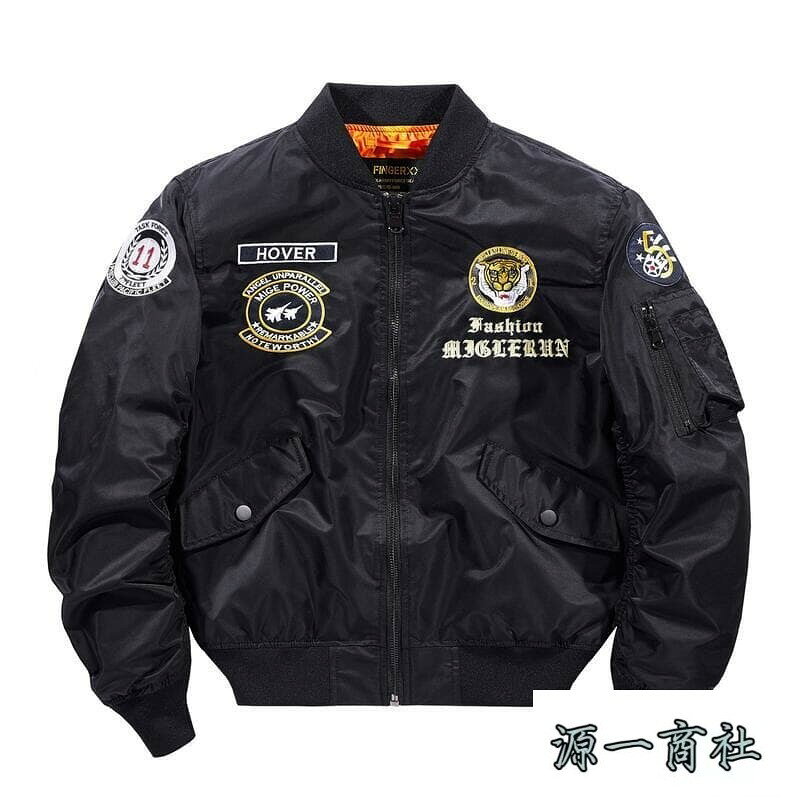 【源一商社】秋冬新款空軍ma1飛行員夾克男大碼軍裝機車老虎刺繡外套飛行服