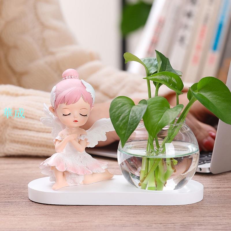 綠蘿水培花瓶水養玻璃器皿鮮花插花器創意小魚缸辦公桌面綠植擺件青山盆 控根盆託盤創意 園藝 透氣盆家居裝飾 蘭花