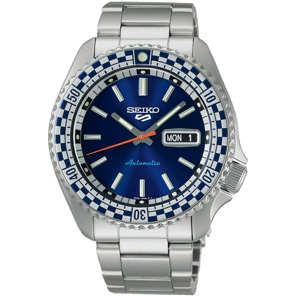 送禮首選★SEIKO 精工 5 Sports GMT 亞洲限量款 機械錶 男錶 手錶-4R34-00N0S.SSK046K1  SK005 附提袋【全館滿額折價★APP下單點數4倍送】線上購買享_實體門市同步服務