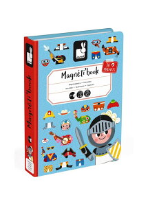 【紫貝殼】法國 Janod 創意兒童智玩 磁鐵遊戲書-男孩變裝秀