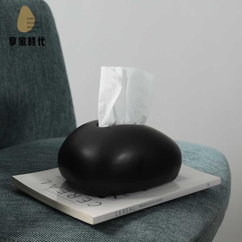 擺件 奶油風 陶瓷 紙巾盒擺件 客廳茶幾床頭柜抽紙盒廁所紙巾盒