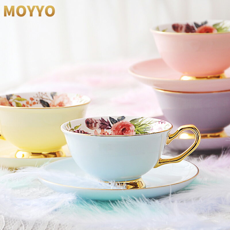 moyyo英式田園風下午茶茶具陶瓷歐式小奢華咖啡杯紅茶花茶杯套裝