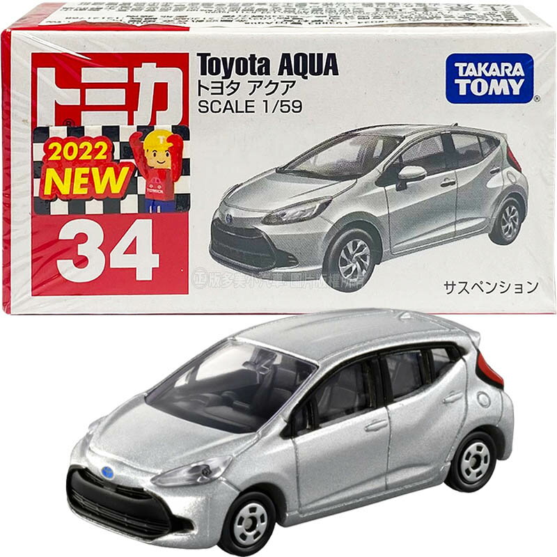 【Fun心玩】TM034A5 正版 全新 TOMICA 193883 豐田Aqua 多美小汽車 34號 模型車